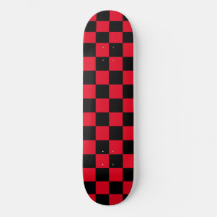 Red and Black checkered pattern  Skateboard