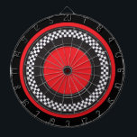 Red and Black Chequered Dartboard<br><div class="desc">Red and Black Dart Board. 📌99% of my designs in my store are done in layers. This makes it easy for you to resize and move the graphics and text around so that it will fit each product perfectly. You can also "TRANSFER DESIGN" on other Zazzle products and adjust the...</div>