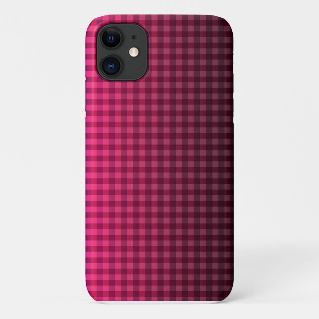 Red and black chequered pattern gradient Case-Mate iPhone case (Back)