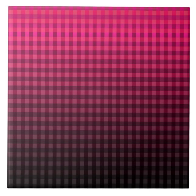 Red and black chequered pattern gradient  tile (Front)