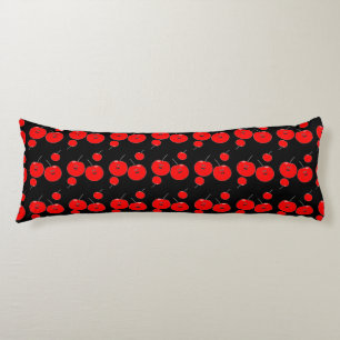 Red And Black Cherry Pattern Body Pillow
