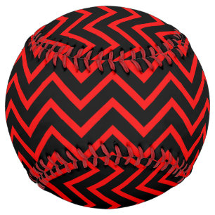 Red and Black Chevron Softball