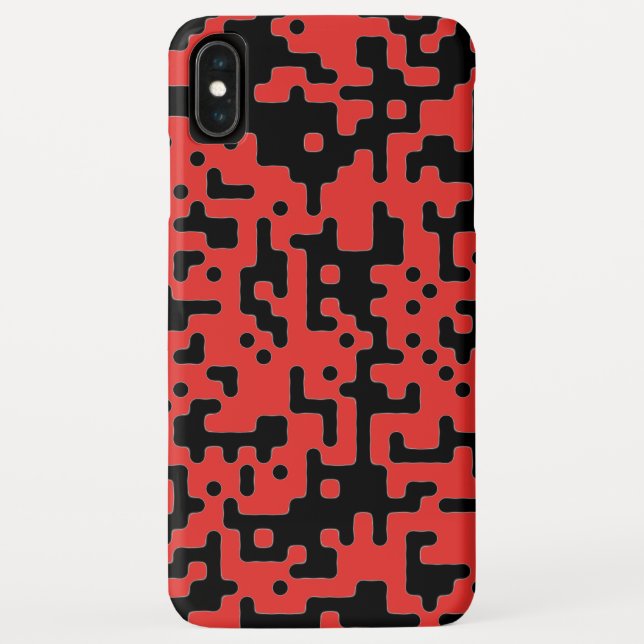 Red and Black Chic Cool Pattern Case-Mate iPhone Case (Back)