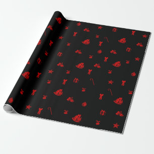 Red and Black Christmas - Xmas Wrapping Paper