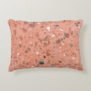 Red and Black Colourful Small Gravel Rocks Pebbels Accent Pillow