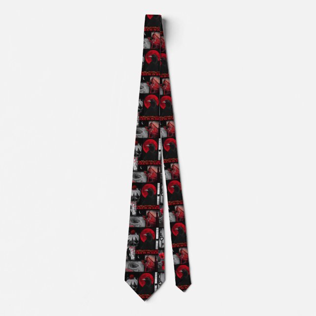 Red And Black Crow Collection Tie (Front)