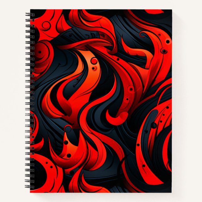 Red and Black Design Notebook (Front)