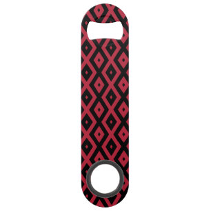 Red and black diamond pattern bar key
