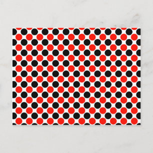 Red and Black Dots Postcard