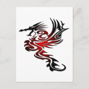 Red and Black Dragon Postcard