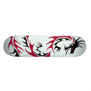 red and black dragon skateboard