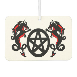 Red and Black Dragons and Pentacle Air Freshener