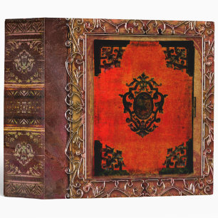 Red and Black Filigree Ancient Tome Binder
