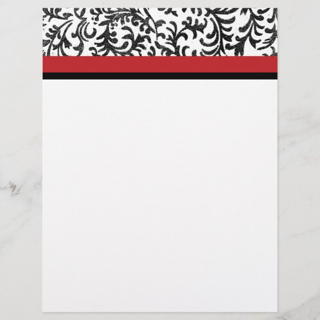 Red and Black Floral Damask Pattern (Front)