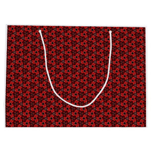 Red and Black Floral Show Gift Bag