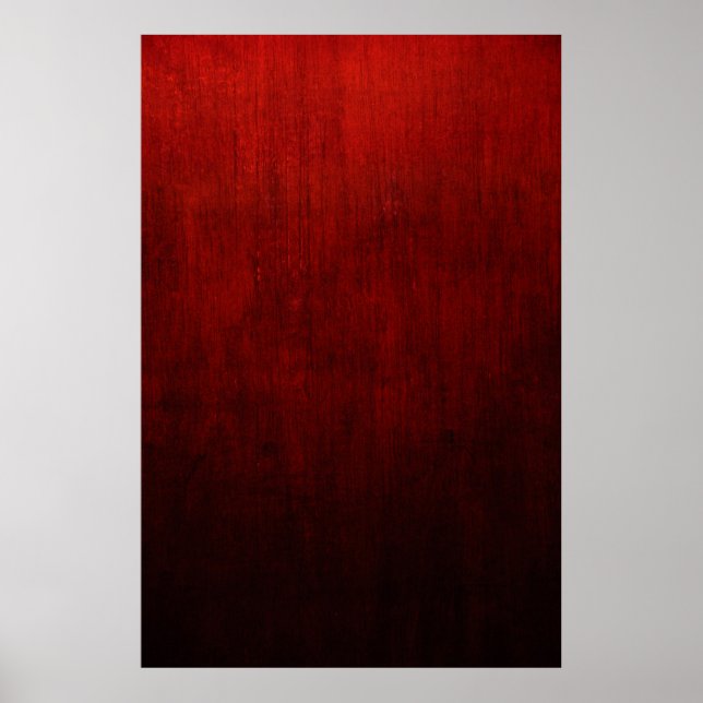 Red and black floral textile poster (Front)