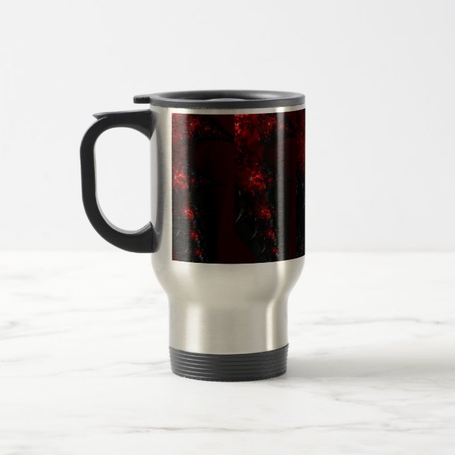 Red and Black Frack Coffee/Tea Cup (Left)