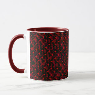 Red And Black Fractal Art Mug