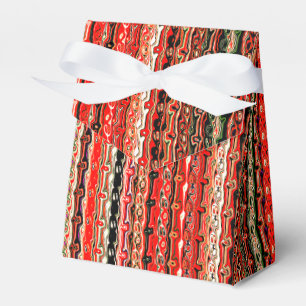 Red and Black Funky Cool Pattern Favor Box
