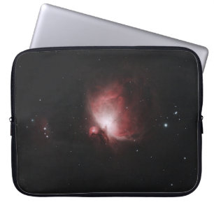 RED AND BLACK GALAXY WITH STARS LAPTOP SLEEVE