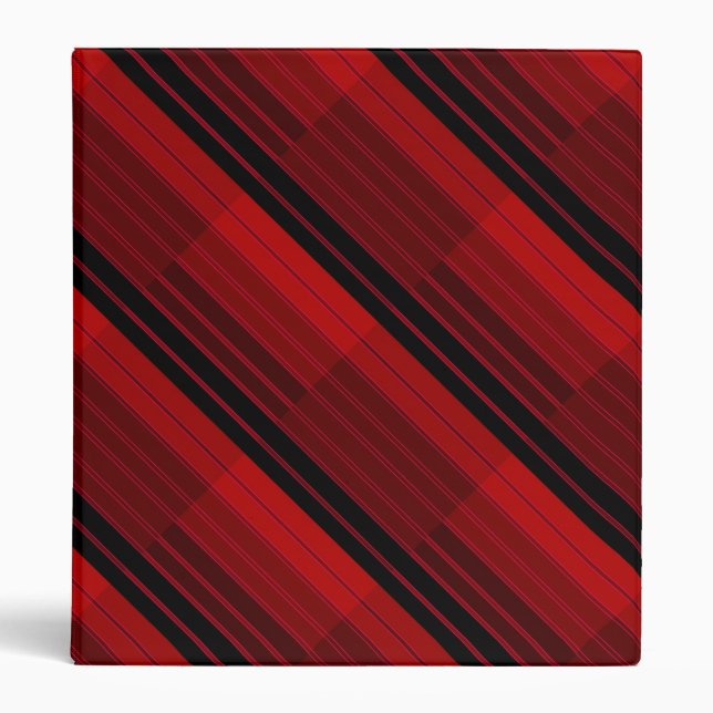 Red and Black Geometric Patchwork Quilt  Binder (Front)