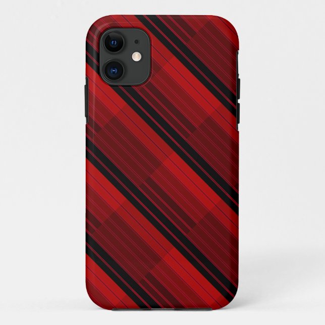 Red and Black Geometric Patchwork Quilt  Case-Mate iPhone Case (Back)