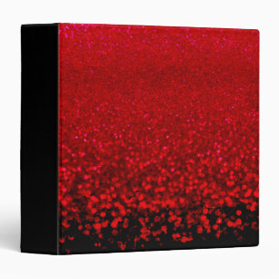 Red and black glitter Ombre Binder