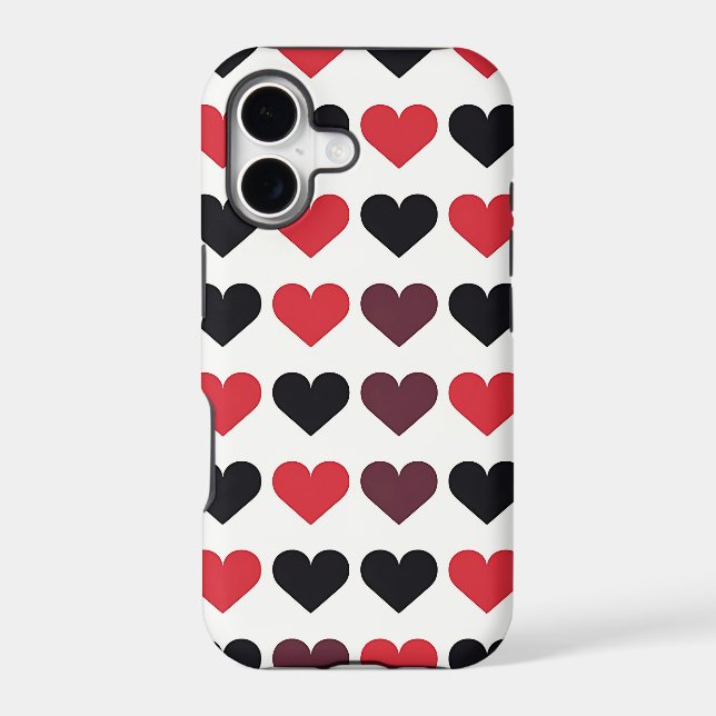 Red and Black Heart Pattern (Back)
