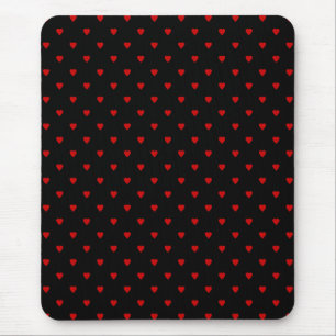 Red and Black Hearts. Pattern. Mouse Pad