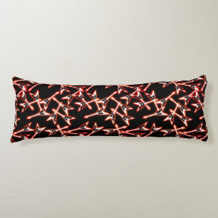 Red and Black Heavy Metal Electric Guitar Pattern Body Pillow