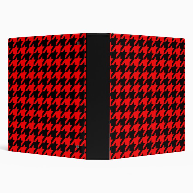 Red and Black Houndstooth Check Binder (Background)