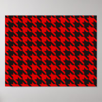 Red And Black Houndstooth Pattern