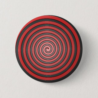 Red and Black Hypnotic Spiral Pin