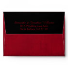 Red and Black Lace Gothic Wedding Envelopes