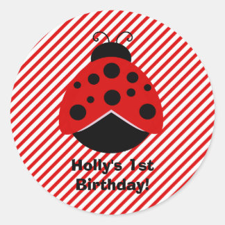 Red and Black Lady Bug Stickers