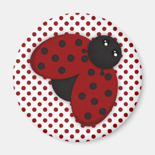 Red and Black Ladybug Magnet