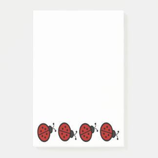 Red and Black Ladybugs 4x6 Post-it Notes
