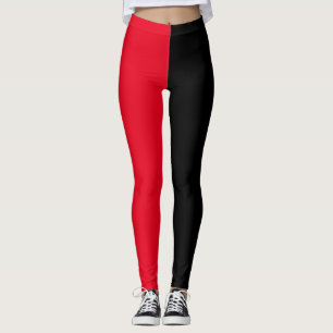Red and black leggings