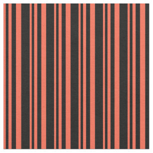 Red and Black Lined/Striped Pattern Fabric