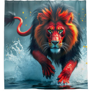 Red and Black Lion