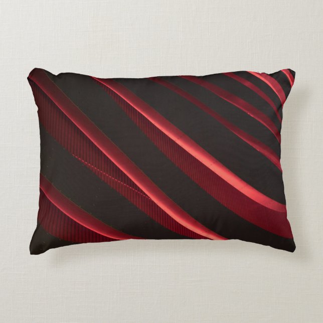 Red and black logo accent pillow (Front)