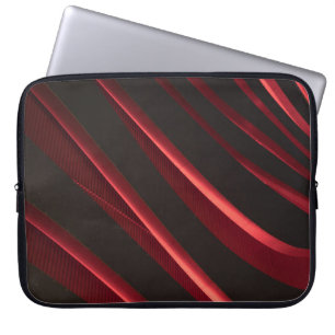Red and black logo laptop sleeve