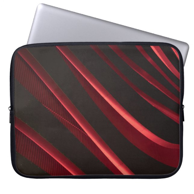 Red and black logo laptop sleeve (Front)