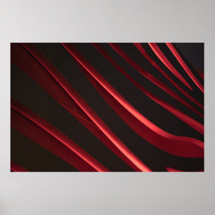 Red and black logo poster