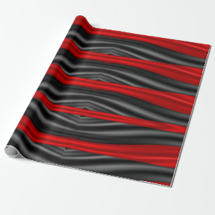 Red and Black Long Pattern Wrapping Paper