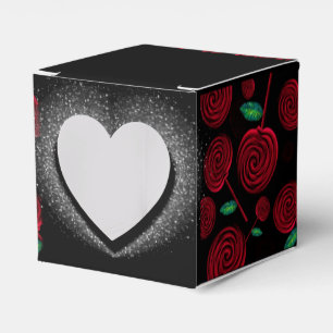 red and black luxury for celebration favor box