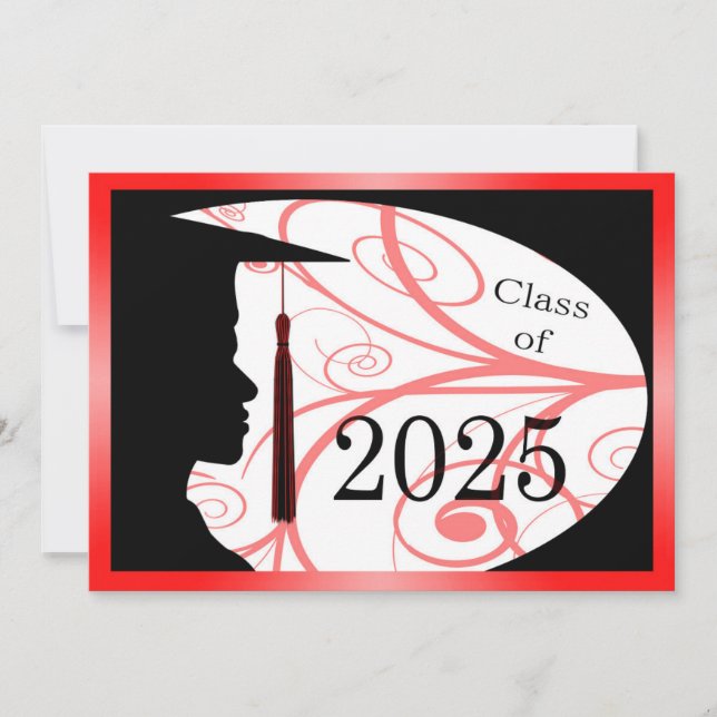 Red and Black Man Silhouette 2025 Card (Front)
