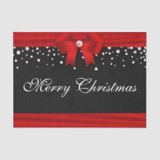 Red and Black Merry Christmas Tissue Paper