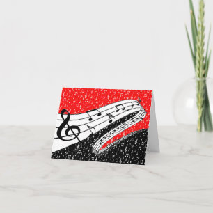 Red and black music theme  card