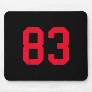 Red And Black Number 83 Jersey Player Uniform #83  Mouse Pad